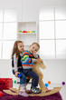 Kids playing in the room