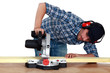 Man using circular saw