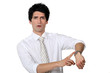 A businessman in the hurry.