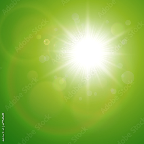 Vector: Green natural background Green natural background