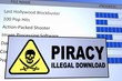 Illustration: Computer generated image of an illegal piracy download Computer generated image of an illegal piracy download