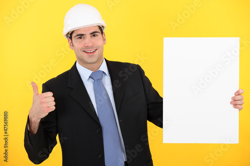 Photo: Architect giving thumbs-up Architect giving thumbs-up