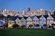 Alamo Square at twilight