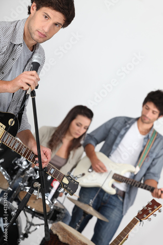 Photo: Singer in a band Singer in a band