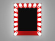 Mirror with bulbs for makeup
