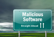 Highway Signpost "Malicious Software"