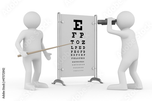 Illustration: doctor and patient on white background. Isolated 3D image doctor and patient on white background. Isolated 3D image