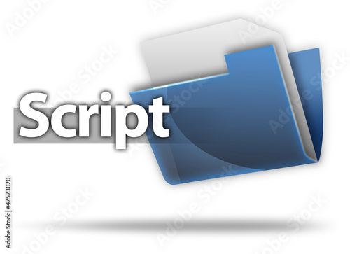 Illustration: 3D Style Folder Icon "Script" 3D Style Folder Icon "Script"