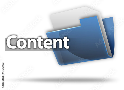Illustration: 3D Style Folder Icon "Content" 3D Style Folder Icon "Content"