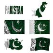 Pakistan flag collage