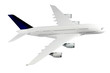 Modern airplane  on white.