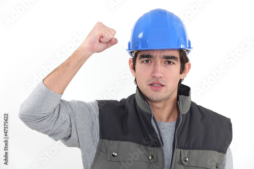 Photo: A determined man rejoicing A determined man rejoicing