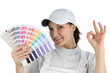 Decorator holding swatch
