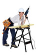 craftswoman holding a drill