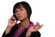 Businesswoman talking on her mobile phone