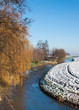 Meandering stream in a winter landscape
