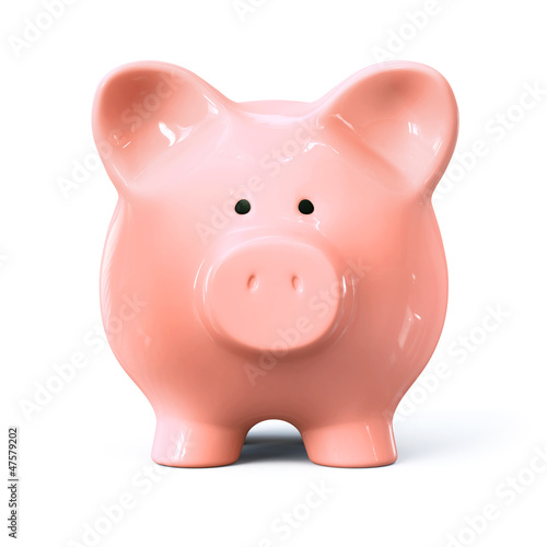 Illustration: Piggy bank - front view Piggy bank - front view