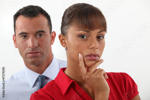 Photo: Serious business couple Serious business couple