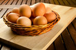 Foto: Eggs in a basket Eggs in a basket