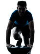 man exercising bosu push ups workout fitness posture