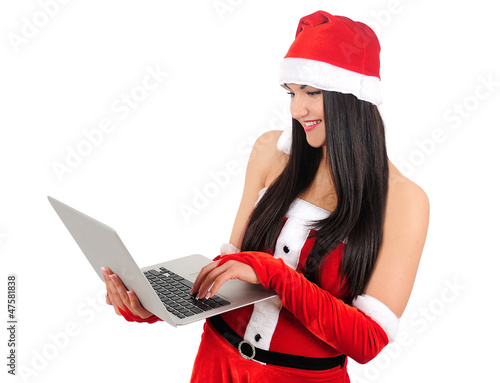 Photo: Isolated christmas girl Isolated christmas girl