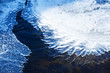 blue ice on a river