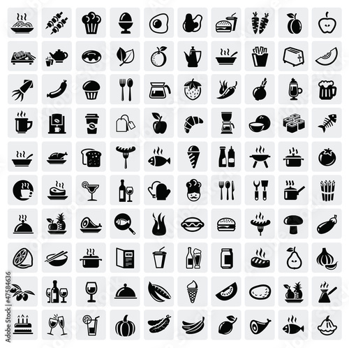 Vector: food icons set food icons set