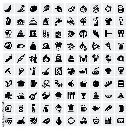 Vector: food icons set food icons set