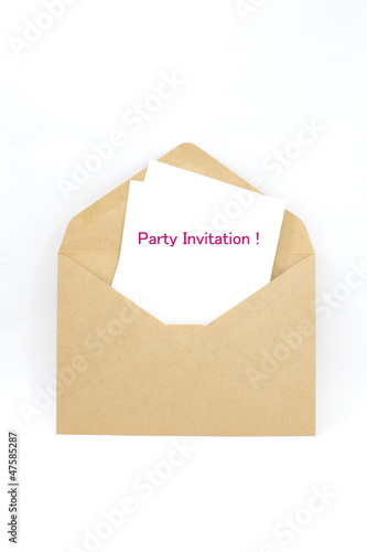 Photo: Party invitation note Party invitation note
