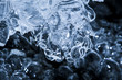blue ice  in detail - macro texture