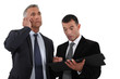 Shocked businesspartners