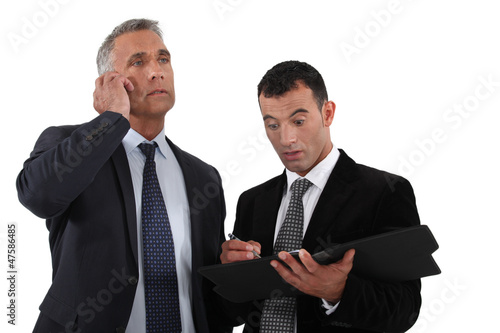 Photo: Shocked businesspartners Shocked businesspartners
