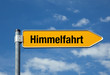 Pfeil mit blauem Himmel HIMMELFAHRT