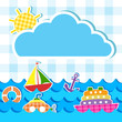 vector illustration of different water transportation