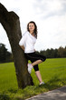 stretching woman