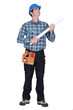 Builder holding plans