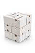 Stacked cardboard boxes