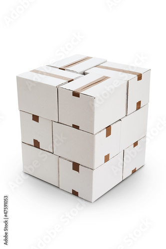 Photo: Stacked cardboard boxes Stacked cardboard boxes