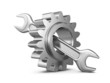steel gear and wrench tool