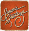 hand-lettered vintage christmas card (vector)