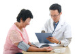 asian senior female medical checkup