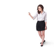 Young woman drawing on wihteboard