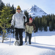 Schneeschuhtour in verschneiter Landschaft