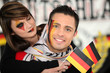 Couple supporting the German football team