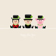 Sitting Ladybeetle, Chimney Sweep & Pig Beige