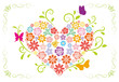 Spring-flower heart-Colorful-