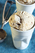 Ice cream with caramel bites