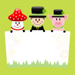 Fly Agaric, Chimney Sweep & Pig Label Dots Retro