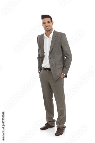 Photo: Handsome businessman in grey suit Handsome businessman in grey suit