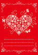 flower heart -greeting card-